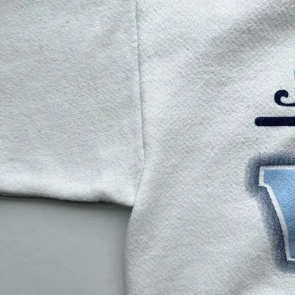 Vintage UNC Tar Heels Tultex Crewneck Sweatshirt Play Win White Carolina Blue L - Picture 9 of 11